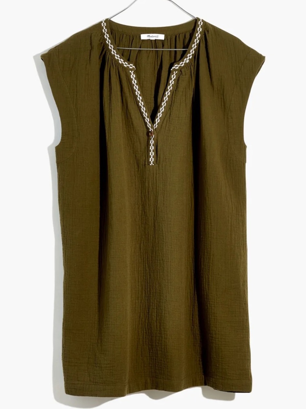 NWT Madewell Embroidered Lightestspun Cover-Up Tunic size M